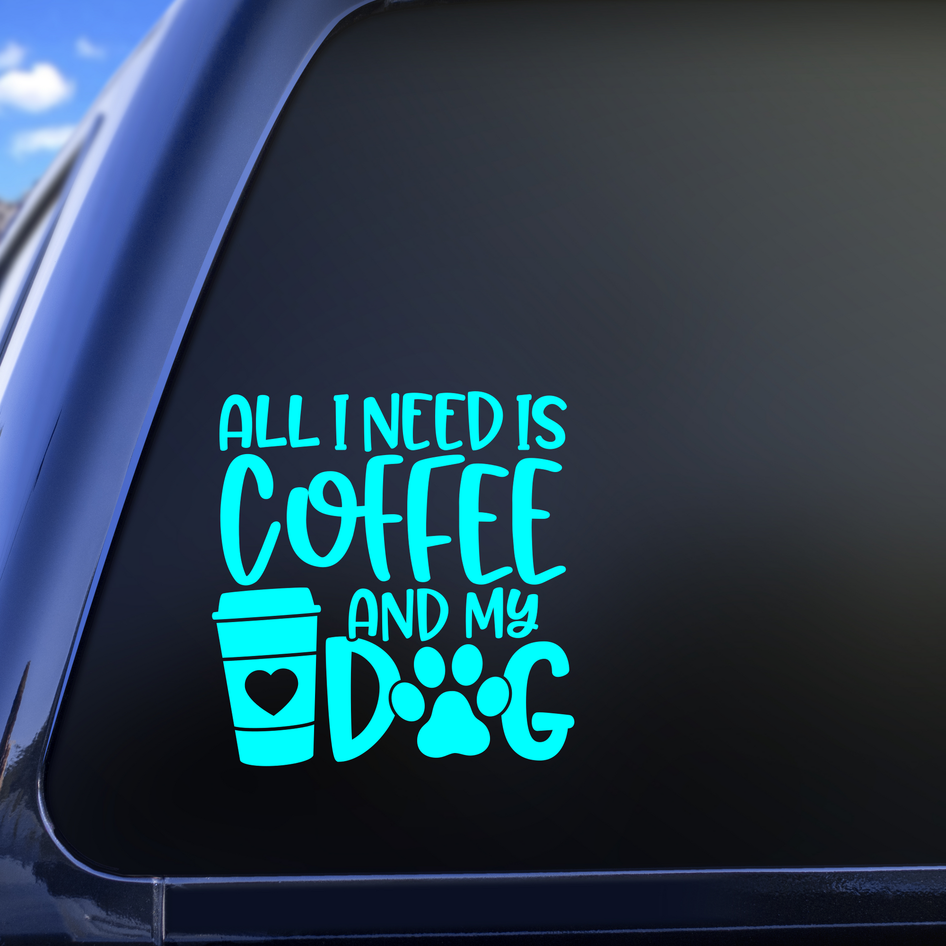 coffee and my dog decal