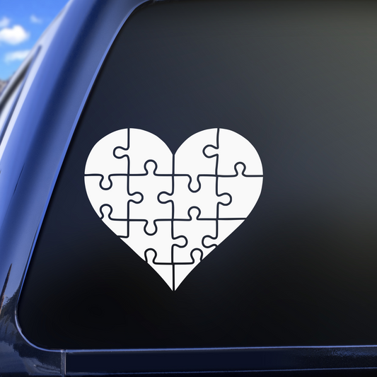 Autism Heart Puzzle Decal