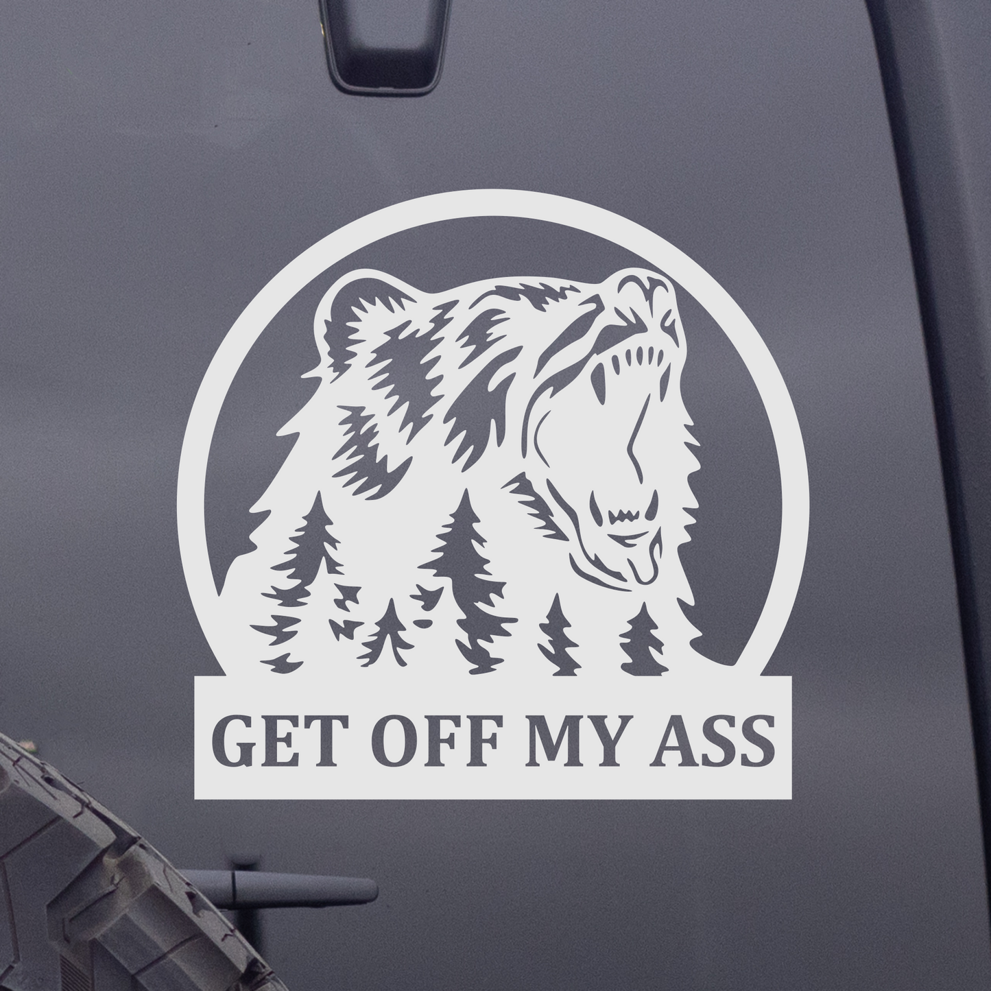 Personalized Roaring Bear Vinyl Decal Sticker