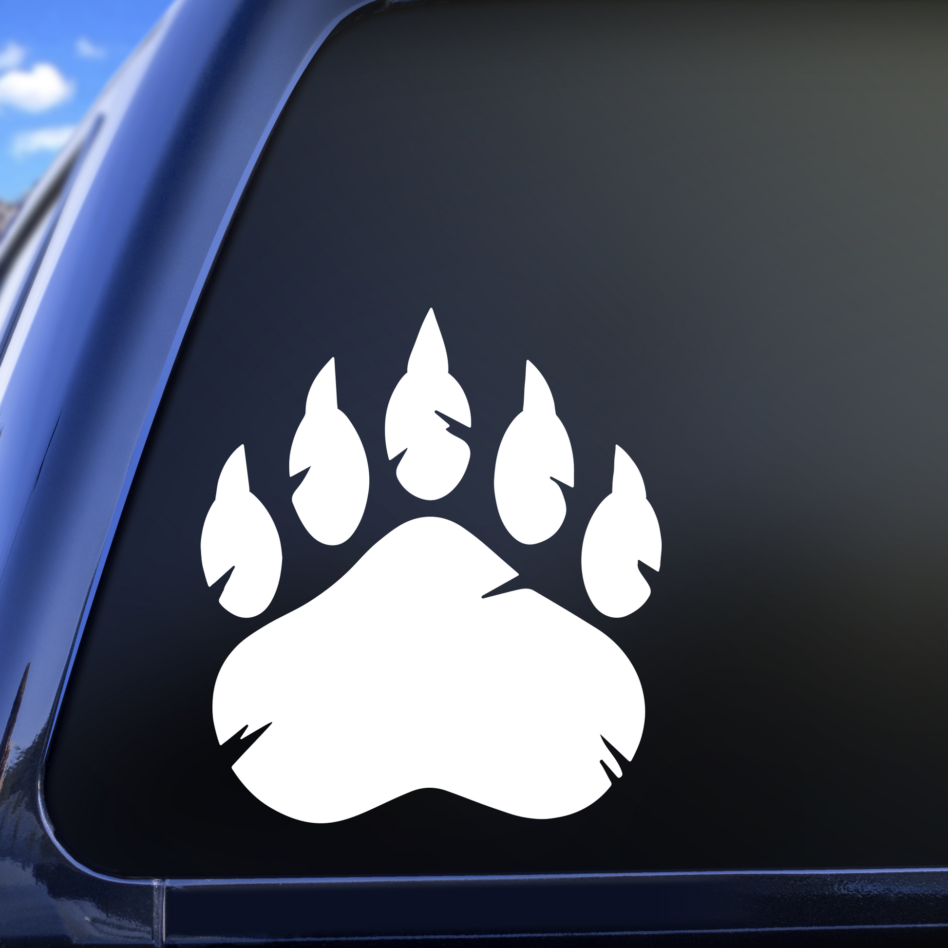 bear paw with claws decal