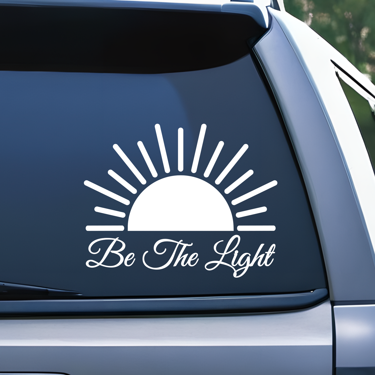 Inspirational Decal, Be the Light Decal, Sun Rays Decal