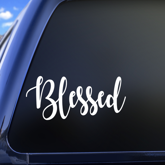 Blessed Script Font Vinyl Decal Sticker