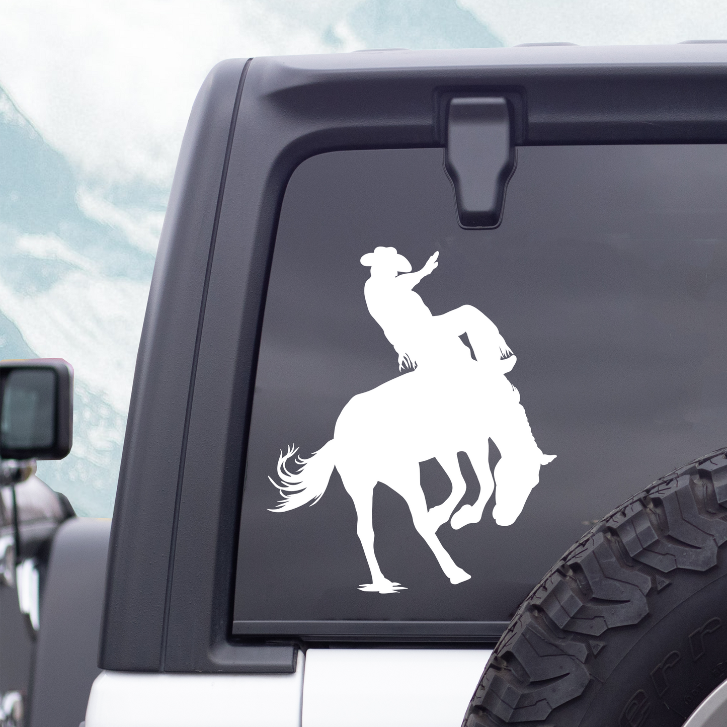 Bronc Riding Vinyl Decal Sticker, Rodeo Decal, Cowboy Decal