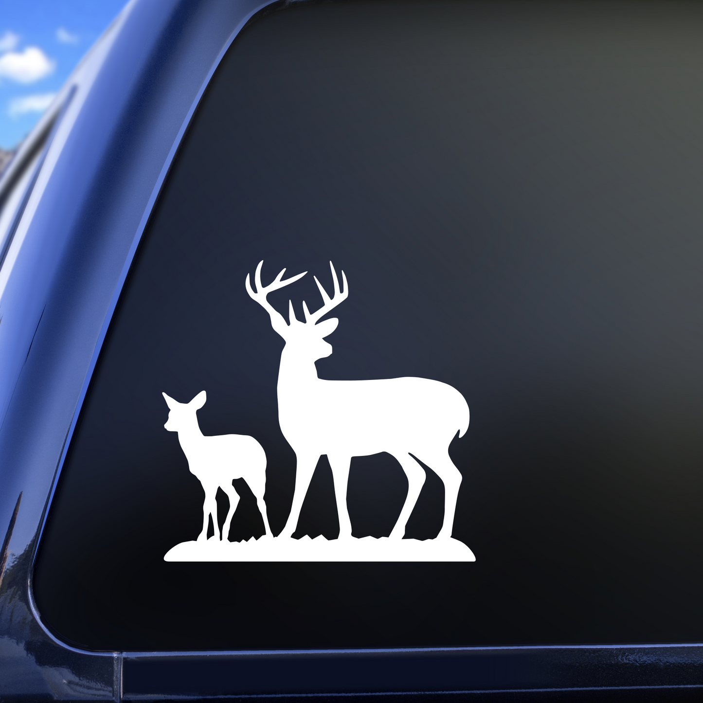 Buck Deer and Fawn Decal