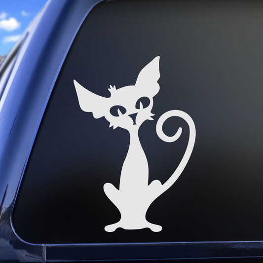 spooky cat decal