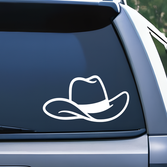 Cowboy Hat Decal, Western Vinyl Decal