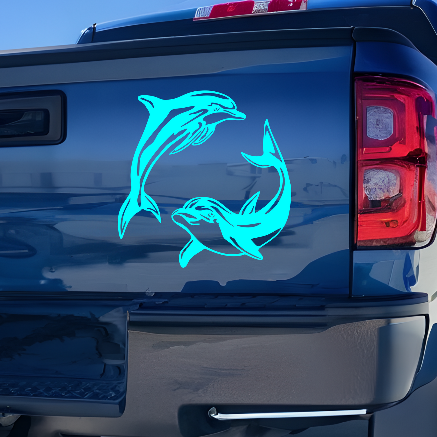 Pair of Dolphins Vinyl Decal | Circle of Dolphins Vinyl Sticker
