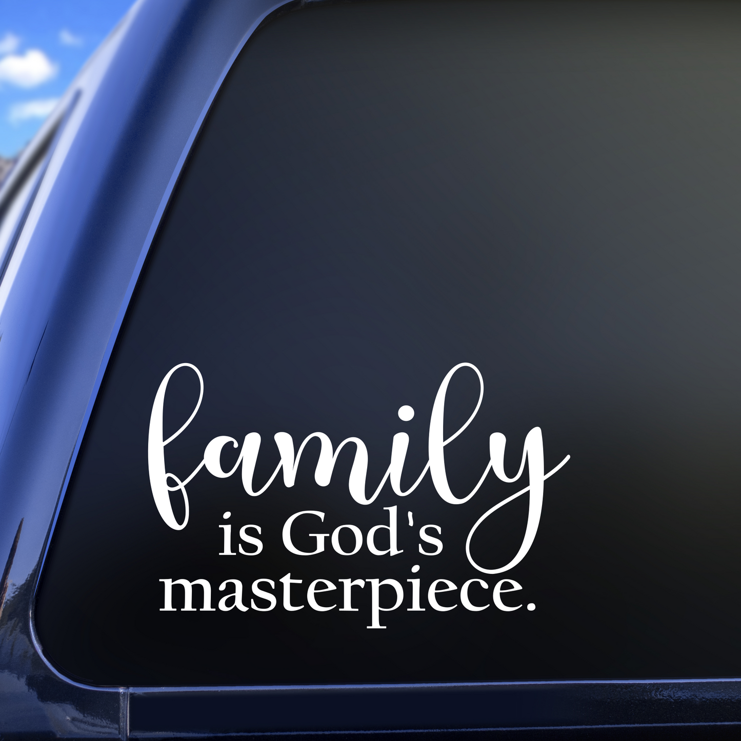 Family God's Masterpiece decal