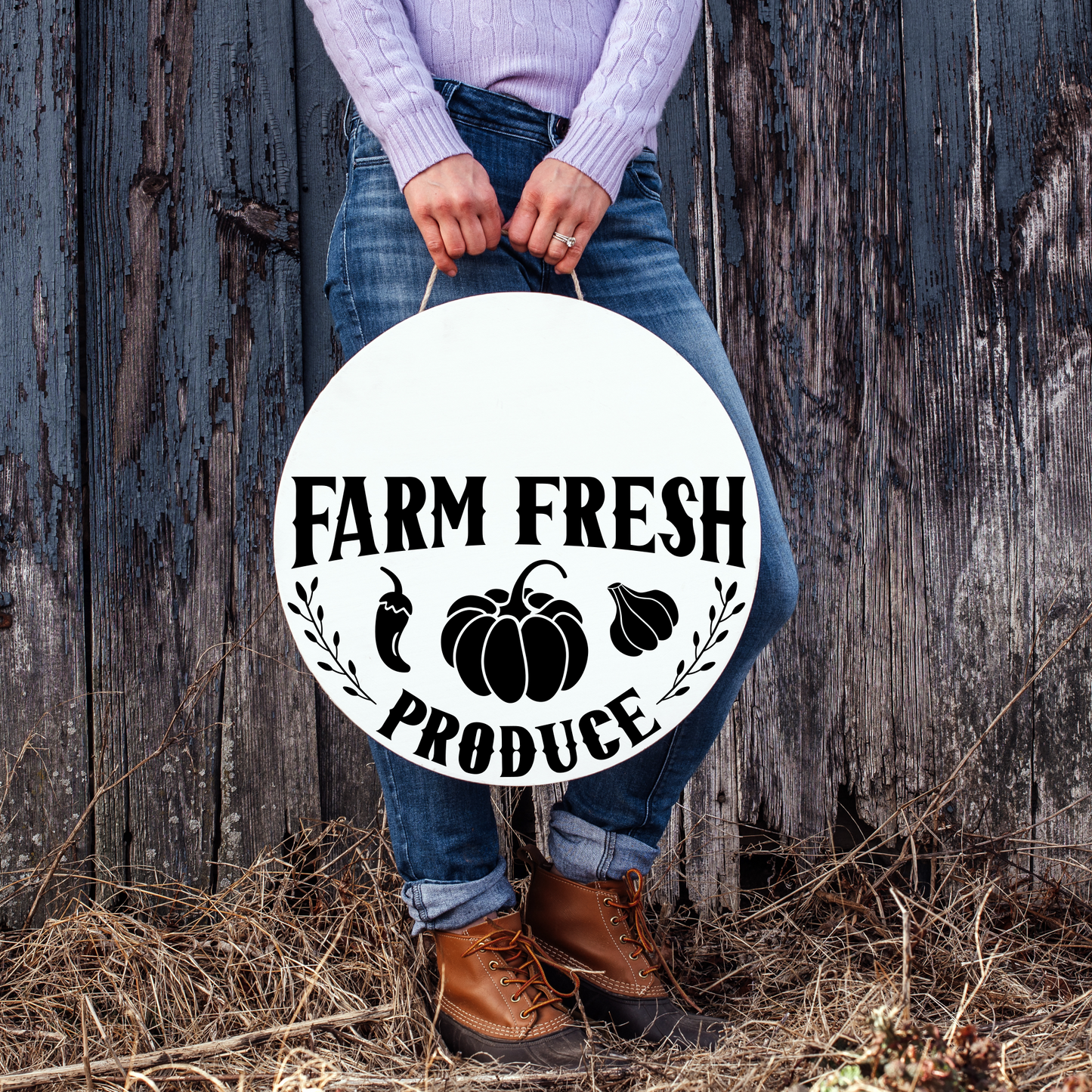 Farm Fresh Produce Sign Vinyl Decal Sticker | Vegetables Decal