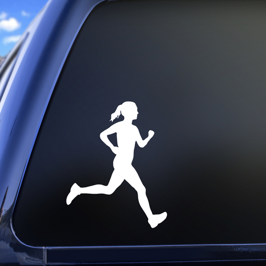 female runner decal