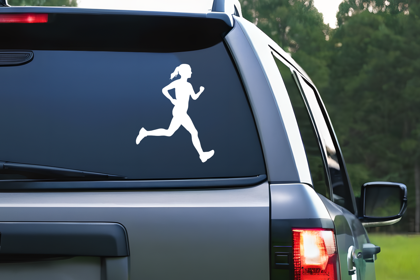 Female Runner Vinyl Decal Sticker | Women's Sports Decal