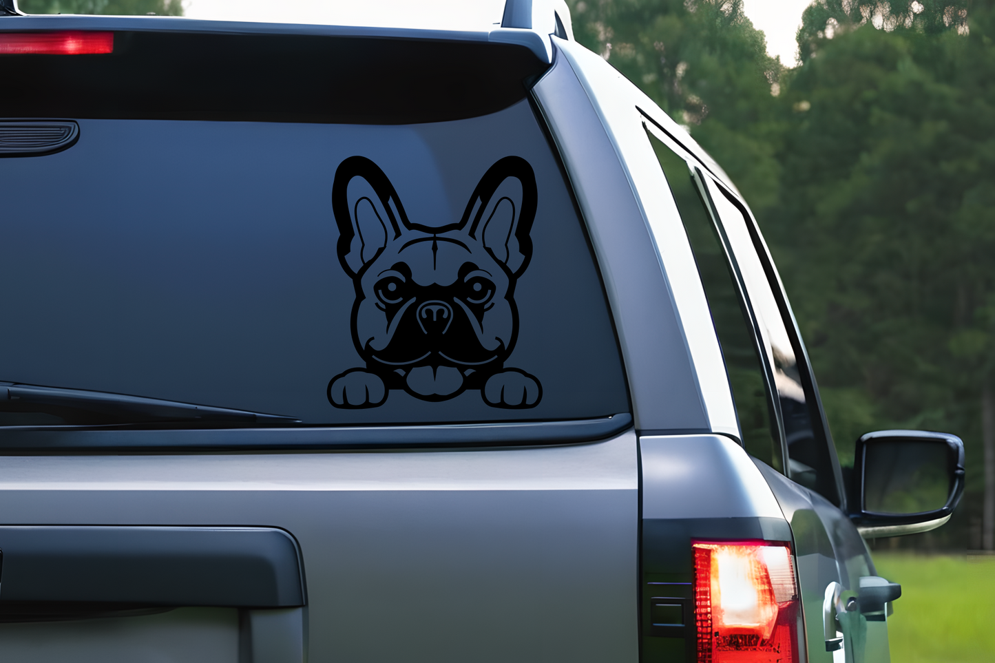 French Bulldog Peek a Boo Vinyl Decal Sticker | Frenchie Decal