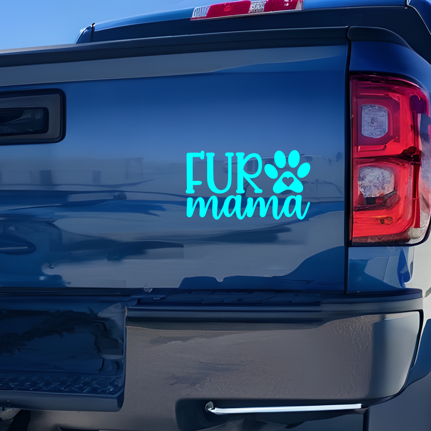 Fur Mama Vinyl Decal Sticker | Dog Owner Decal | Heart Paw Print Decal