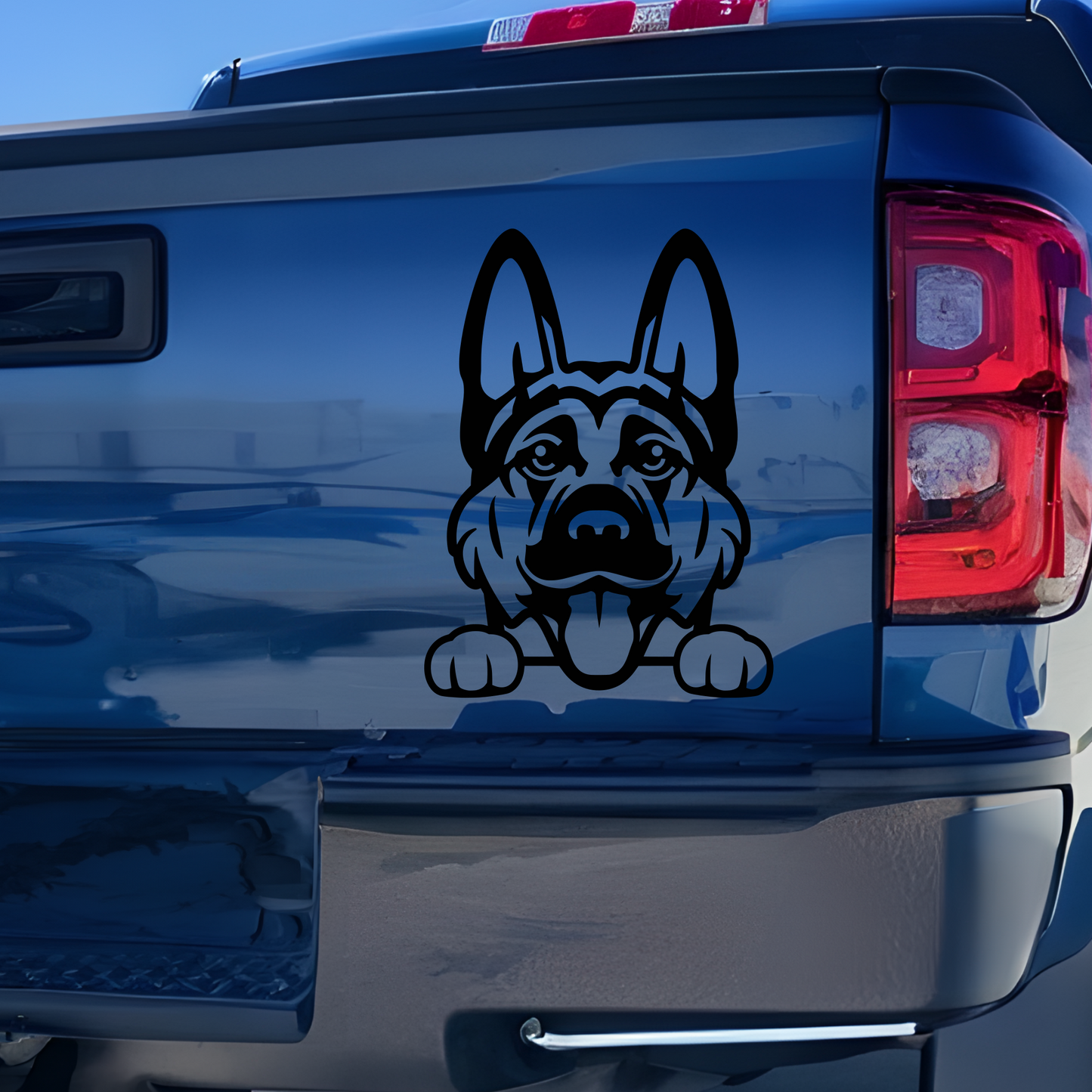 Peeking German Shepard Vinyl Decal Sticker