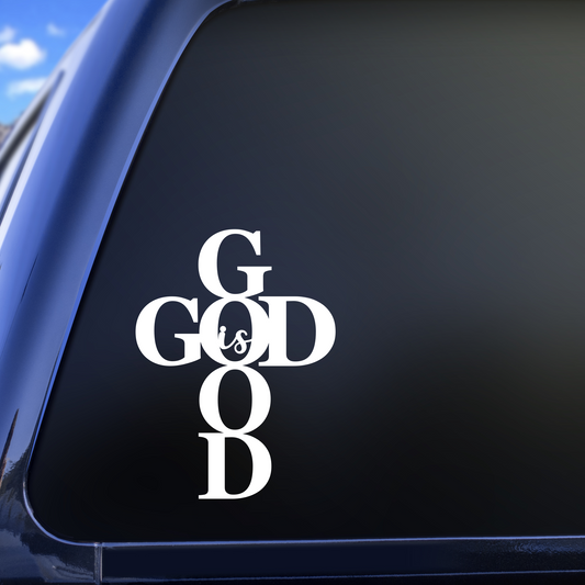 God is Good Cross Decal