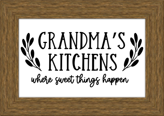 Grandma's Kitchen Decal