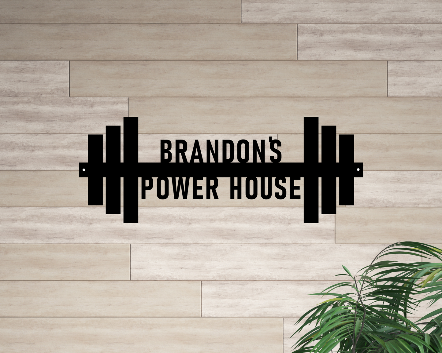 Custom Barbell, Personalized Weight Lifting Metal Sign