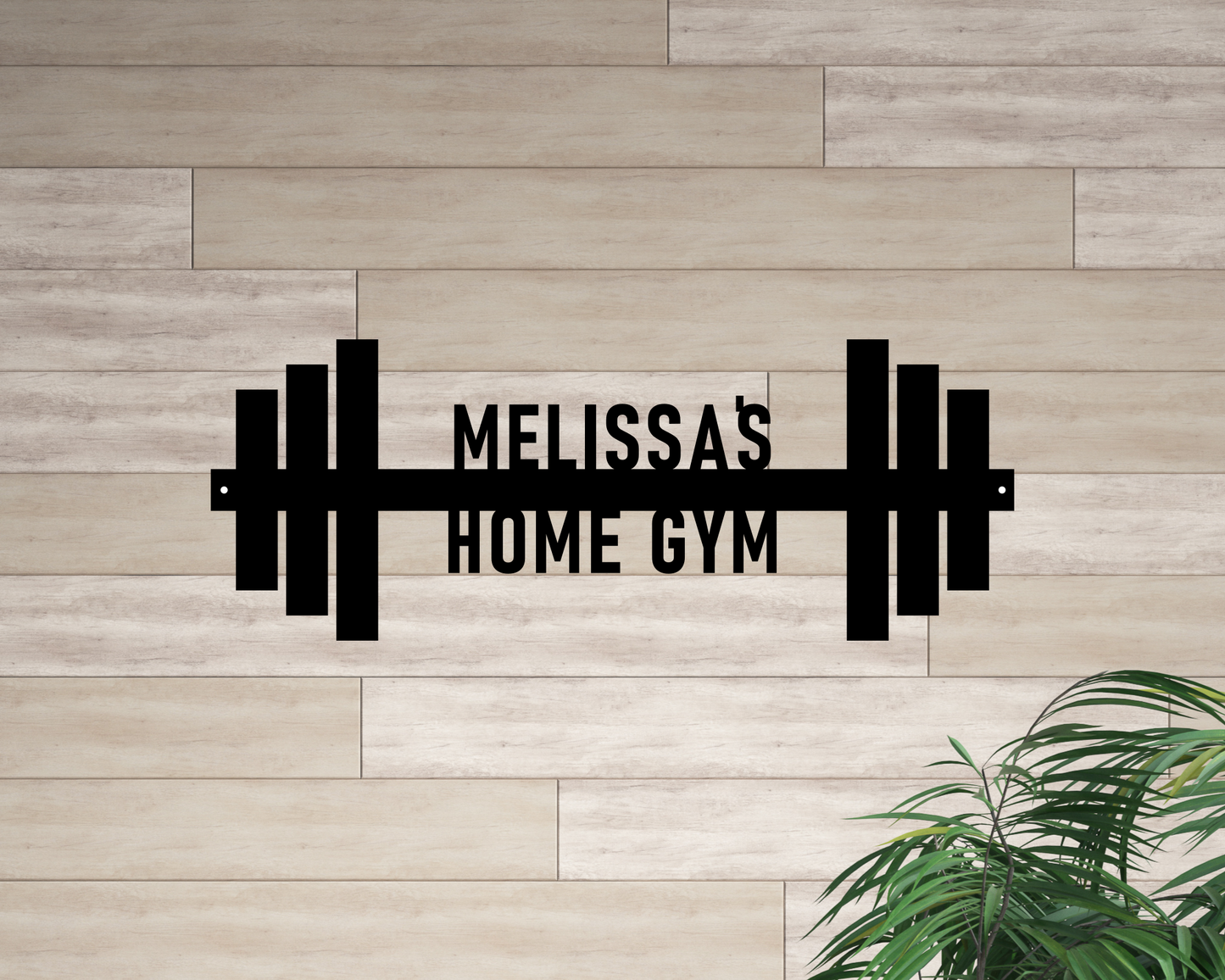 Custom Barbell, Personalized Weight Lifting Metal Sign