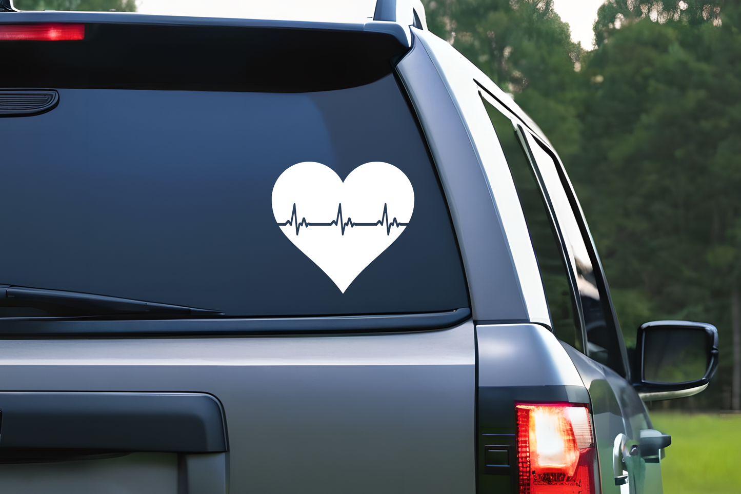 Heart with Heartbeat Vinyl Decal | Heartbeat Sticker