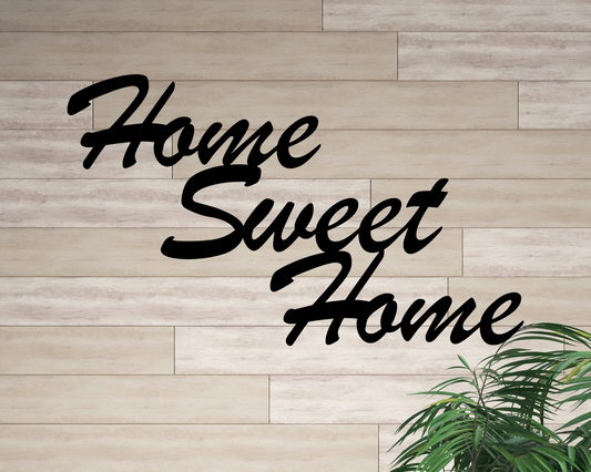 Home Sweet Home Connected Stacked Metal Words