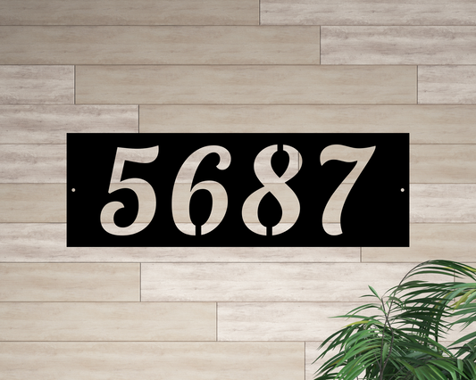 Personalized Address Sign, Bold House Numbers Metal Sign