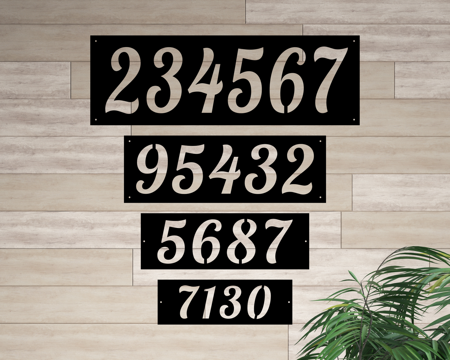 Personalized Address Sign, Bold House Numbers Metal Sign