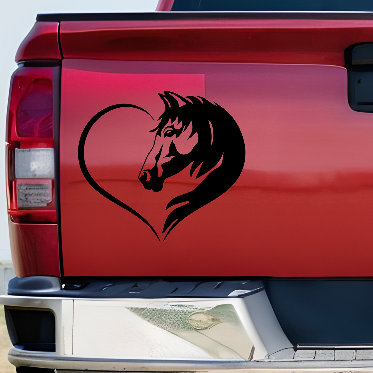 horse heart decal
