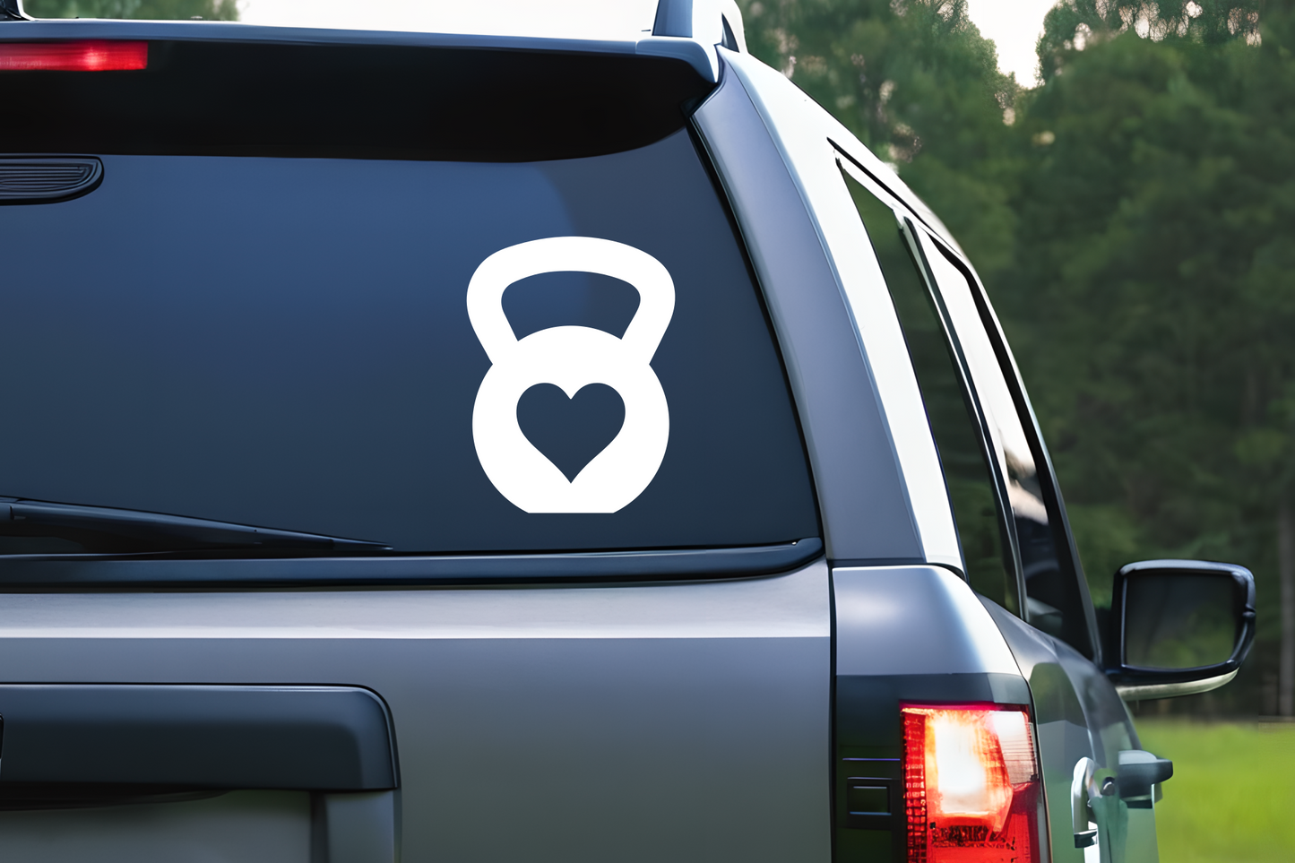 Kettlebell Vinyl Decal Sticker | Love Weight Training Decal