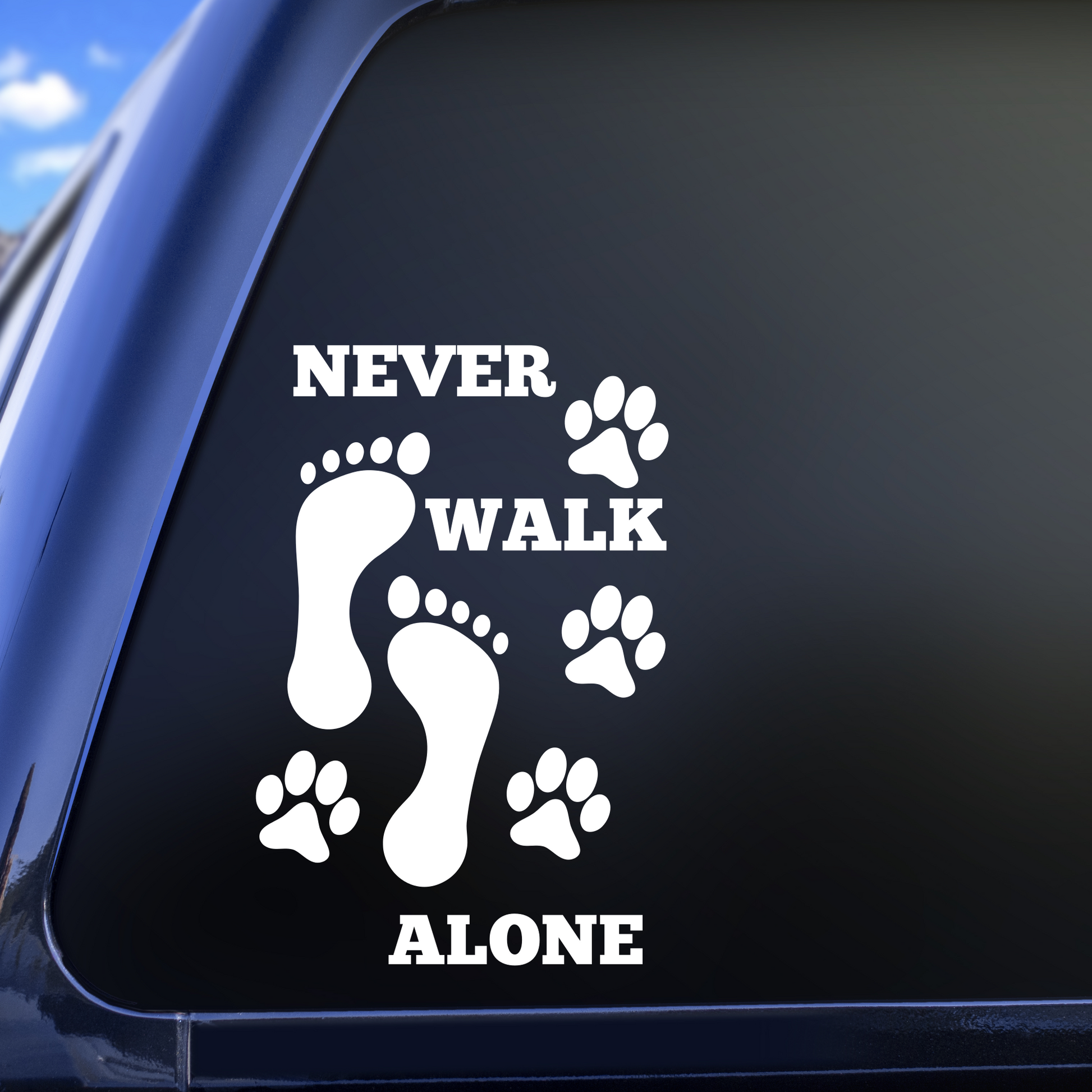 never walk alone vinyl decal sticker