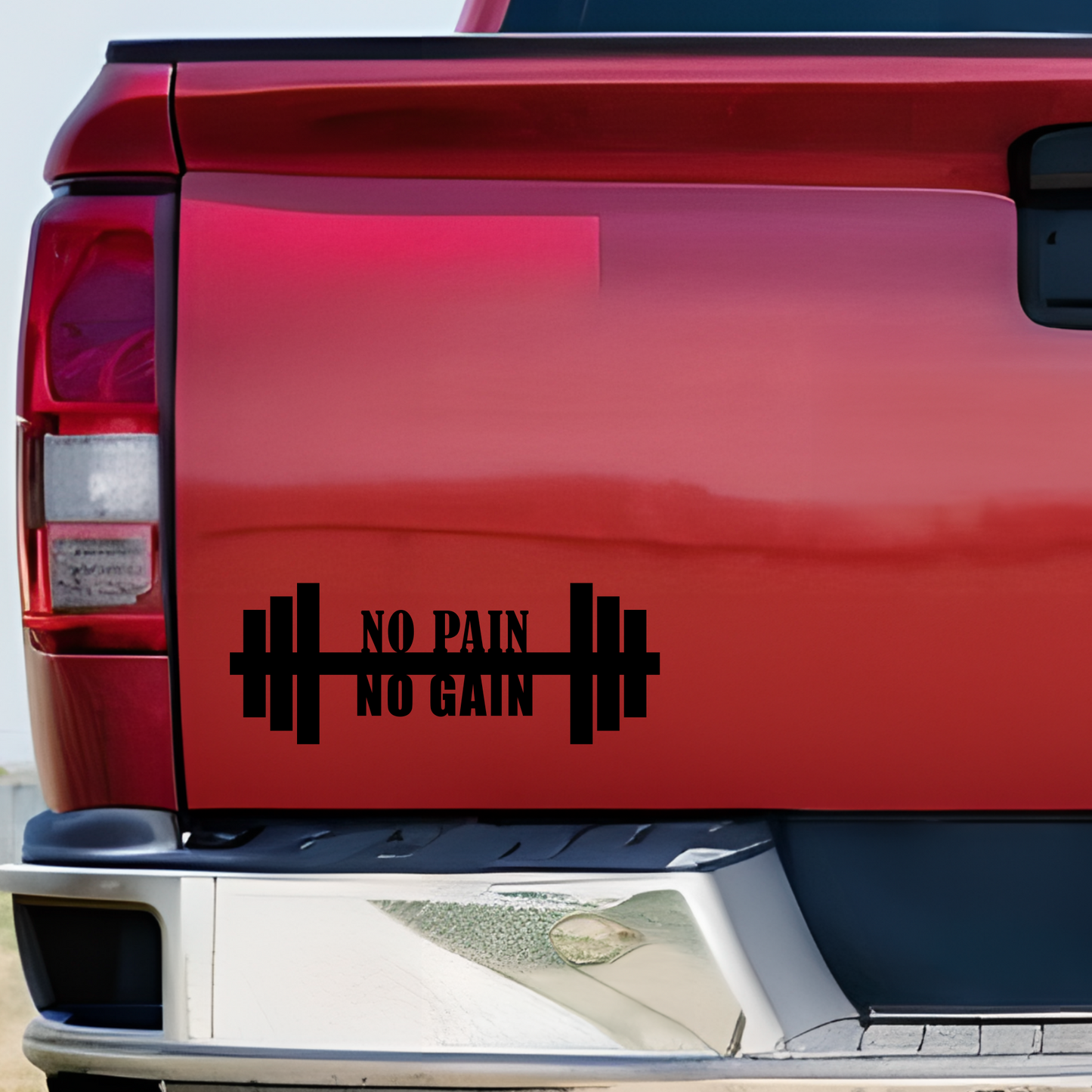 No Pain No Gain Vinyl Decal Sticker | Dumbbell Decal