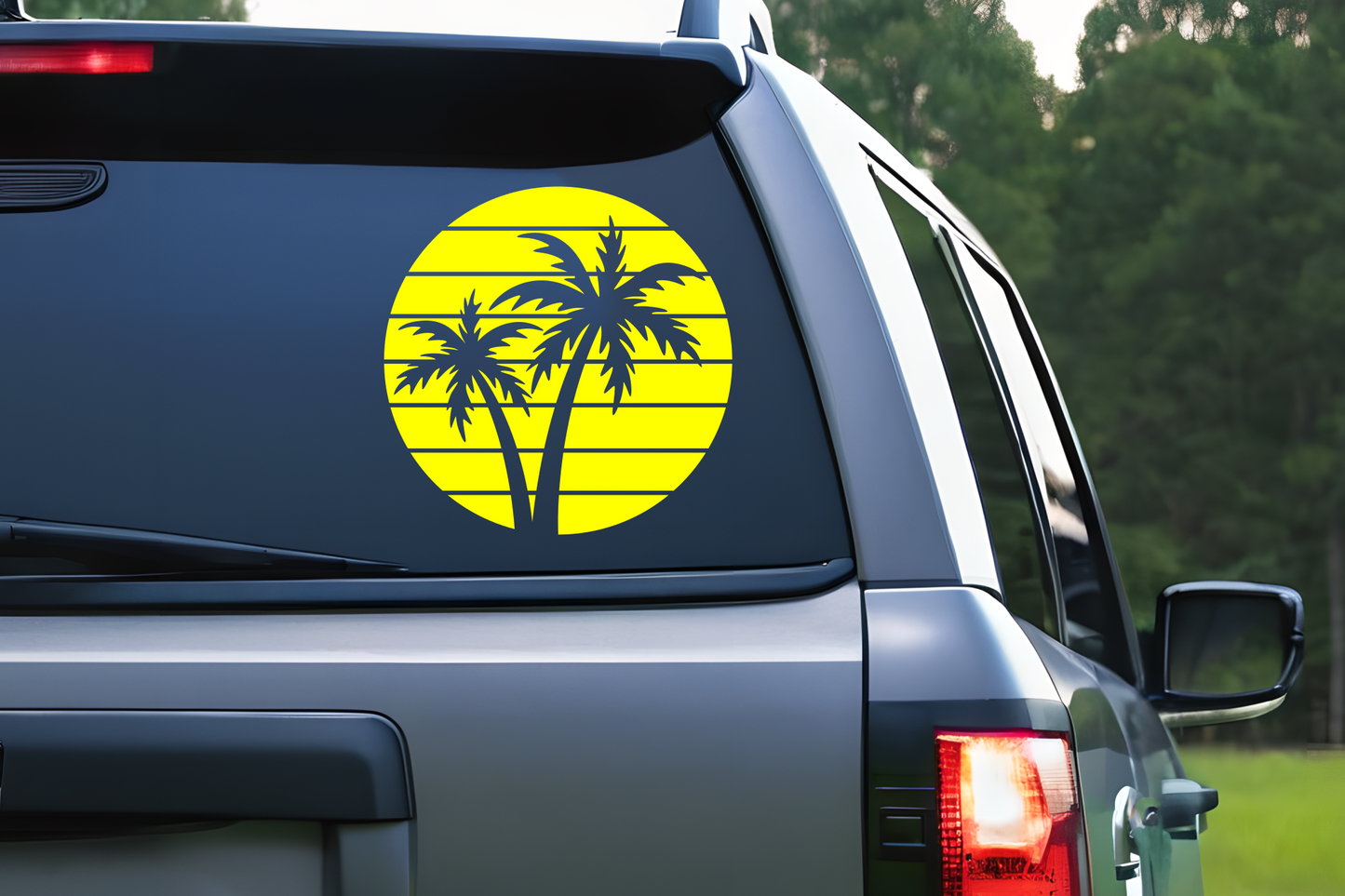 Palm Trees Sunset Vinyl Decal Sticker
