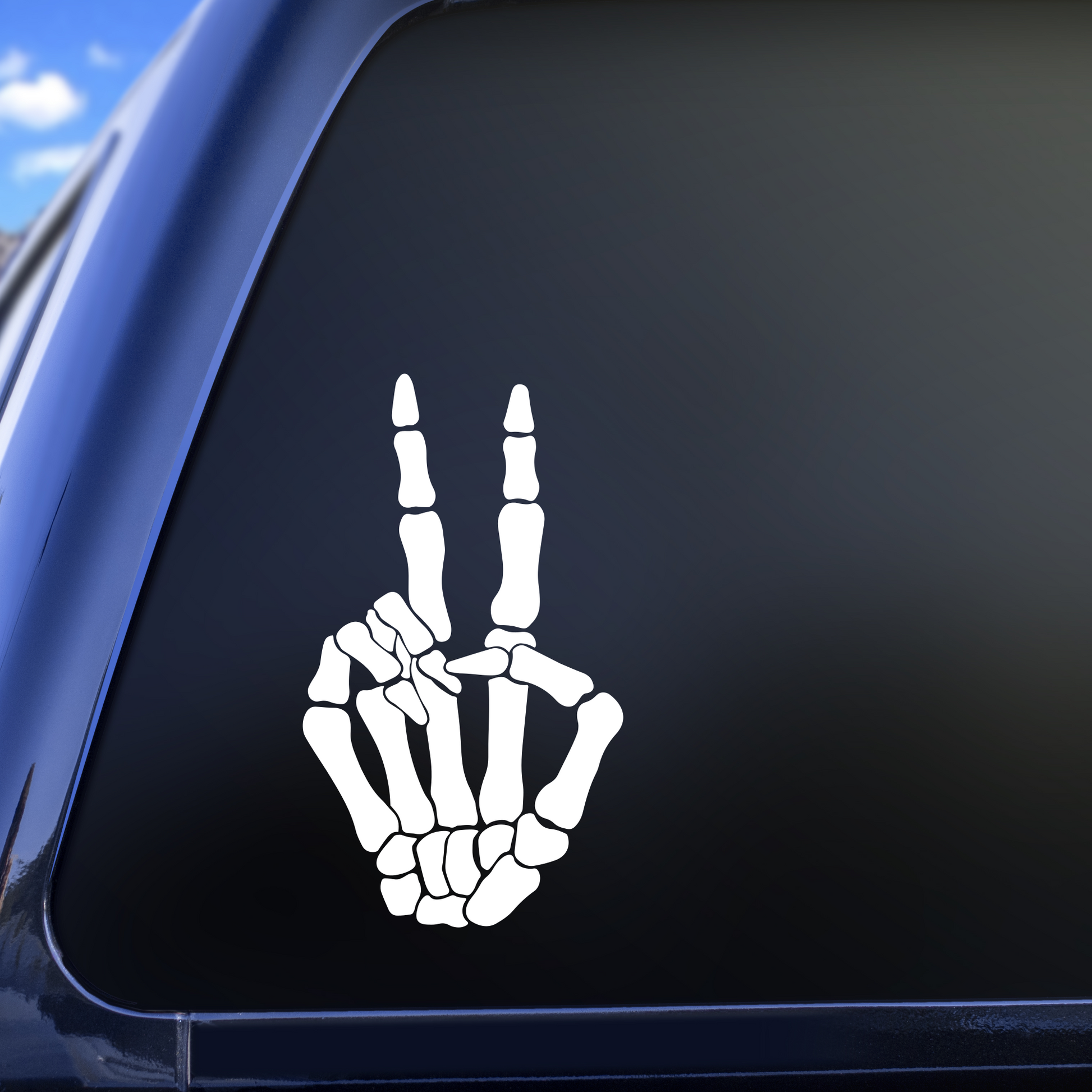 Peace Skeleton Fingers Decal