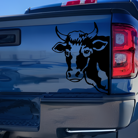 peek a boo cow decal