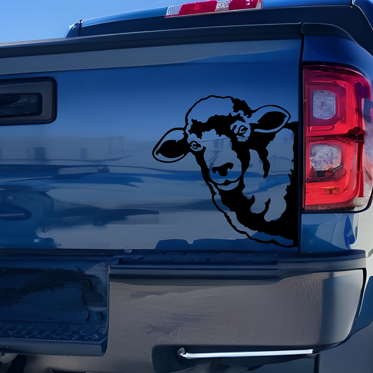 Peek a Boo Sheep Vinyl Decal Sticker, Car Window Decal