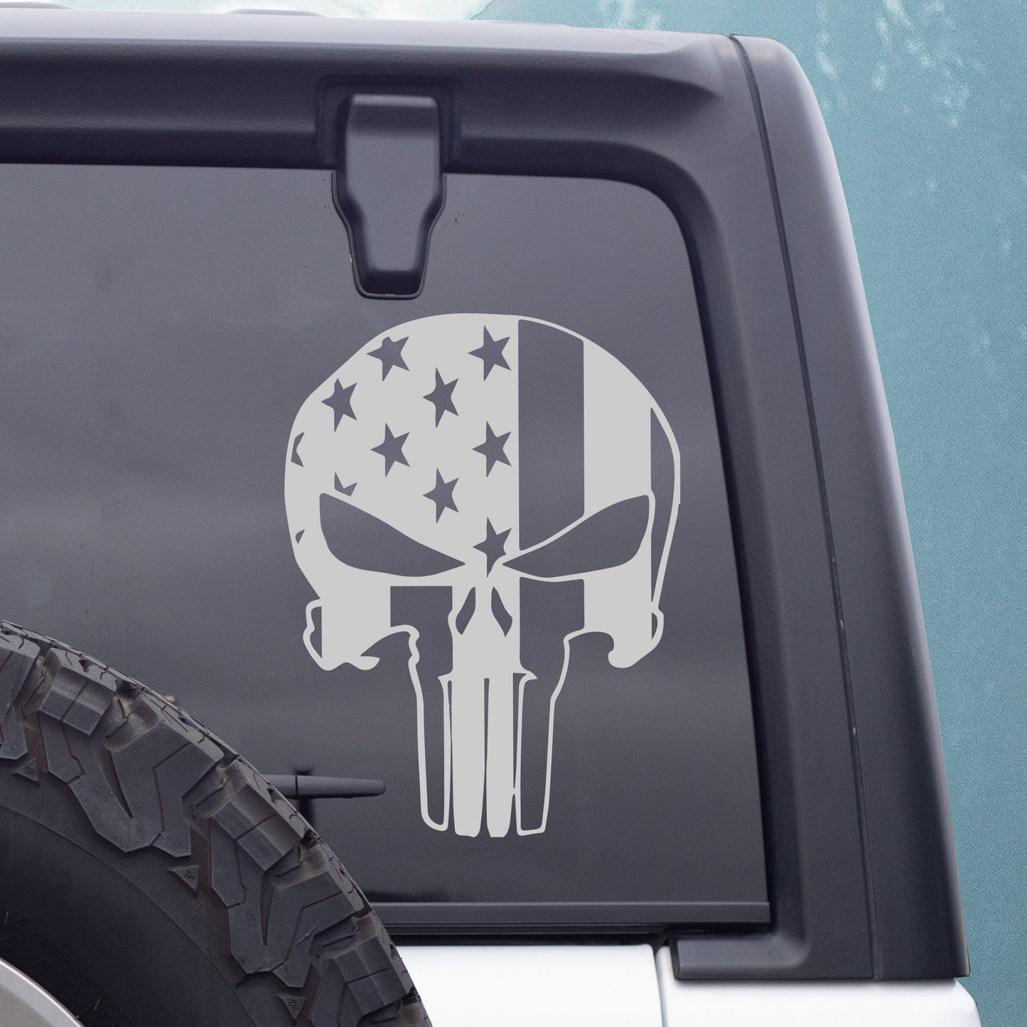 American Flag Punisher Skull Vinyl Decal Sticker