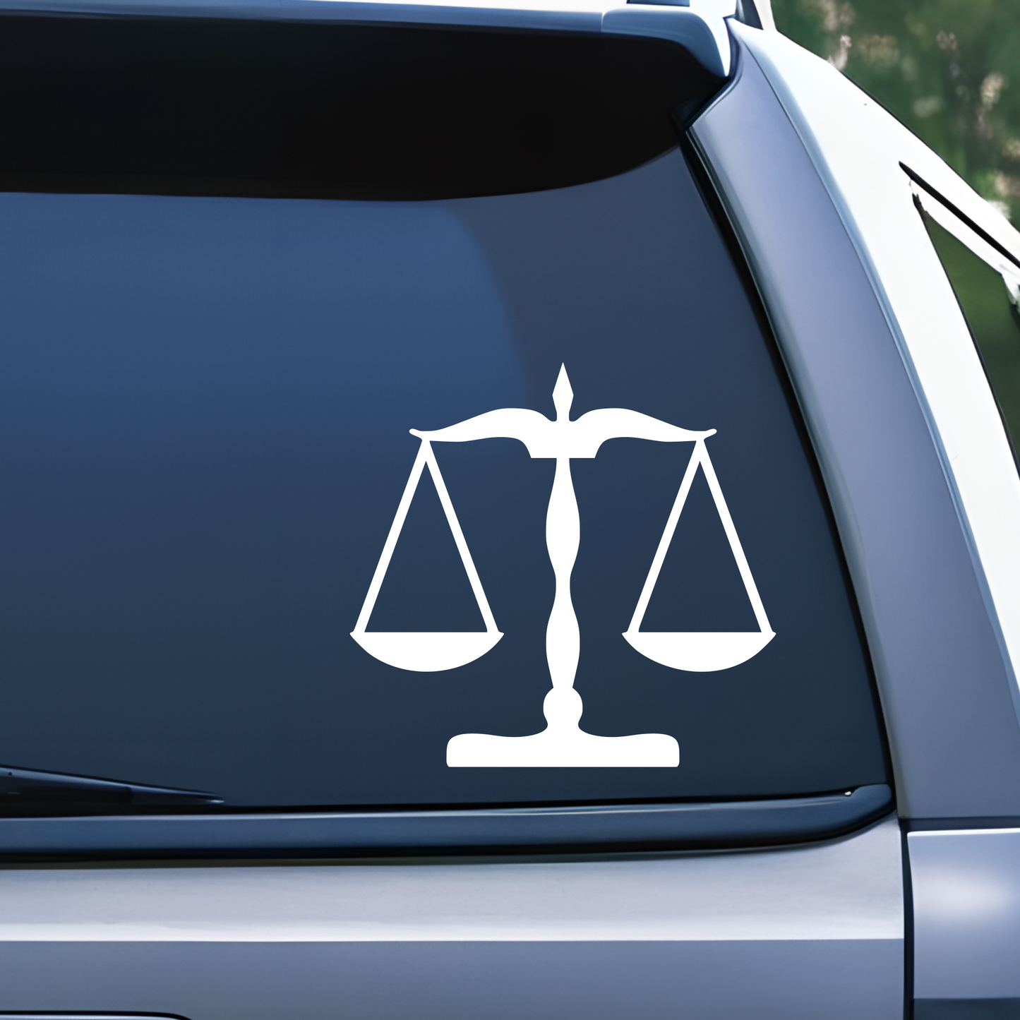 scales of justice decal