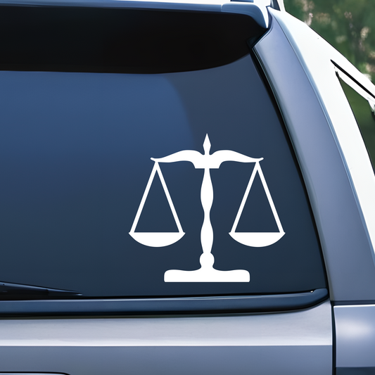 scales of justice decal