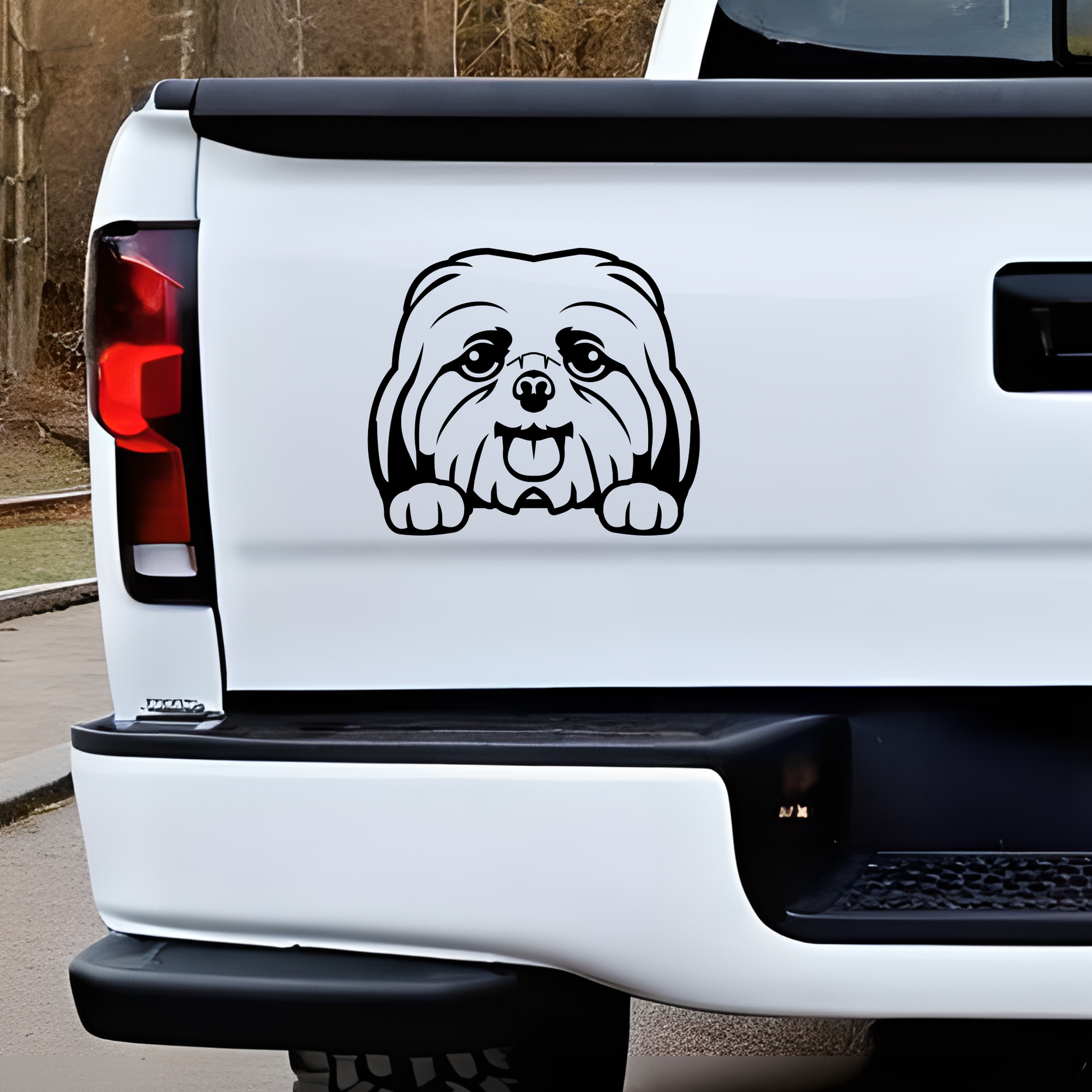 shih tzu dog decal