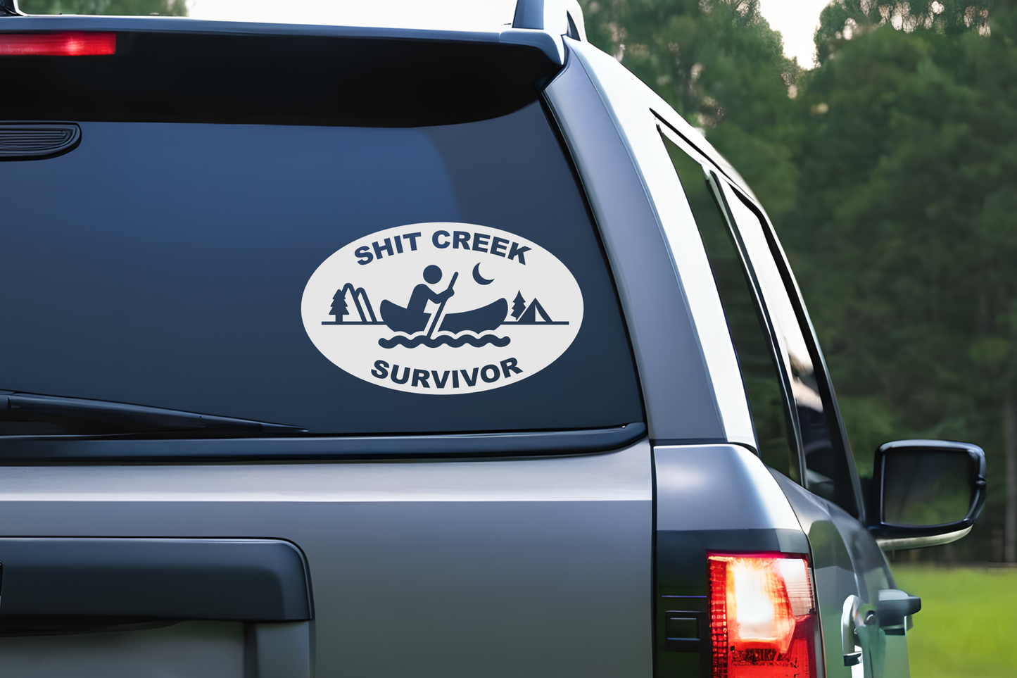 Shit Creek Survivor Vinyl Decal Sticker | Canoe Decal