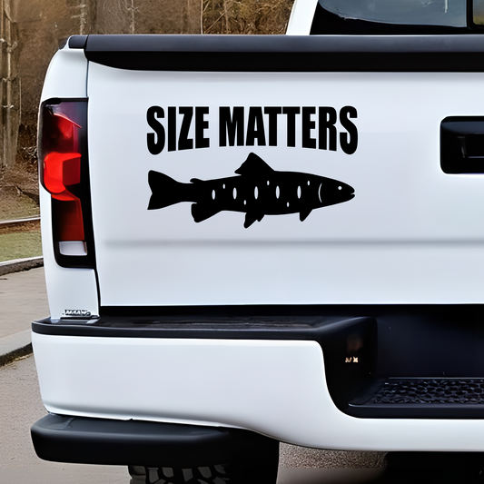 size matters fishing decal