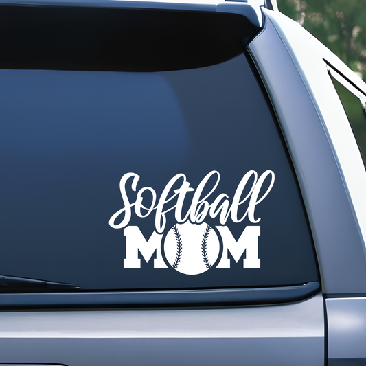 Softball Mom Decal, Parent Kid Sports Decal