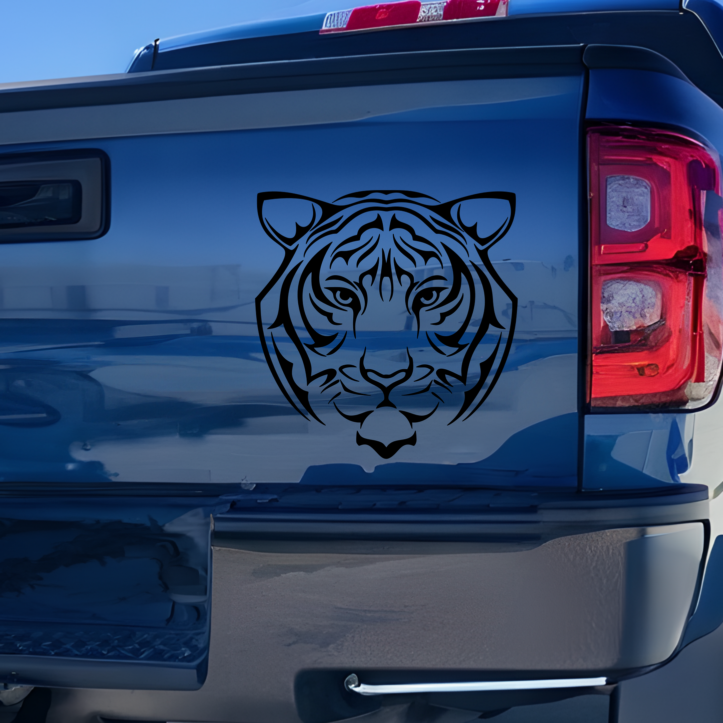 Tiger Face Decal, Tiger Strips Vinyl Decal, Car Window Decal