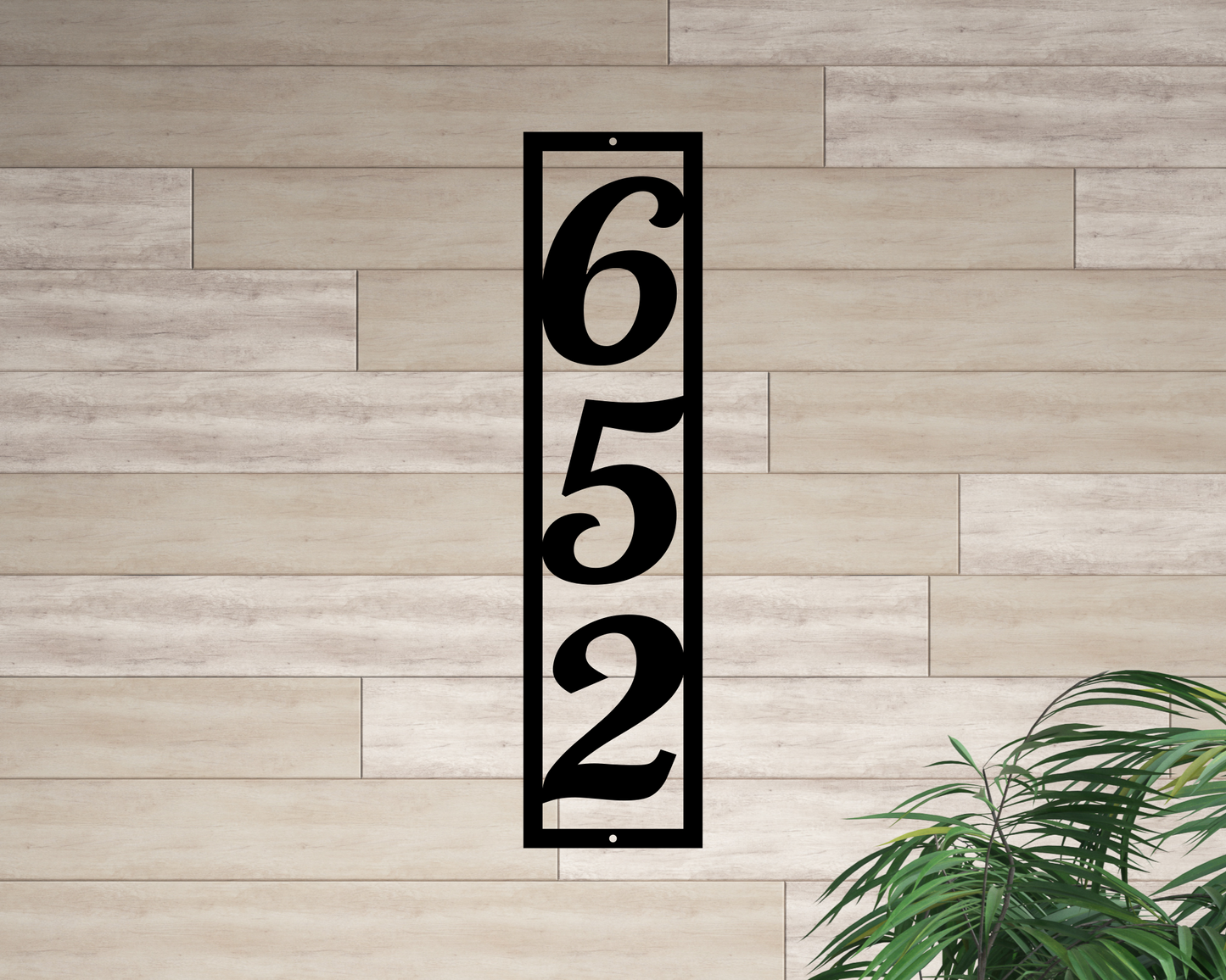 custom vertical address sign 