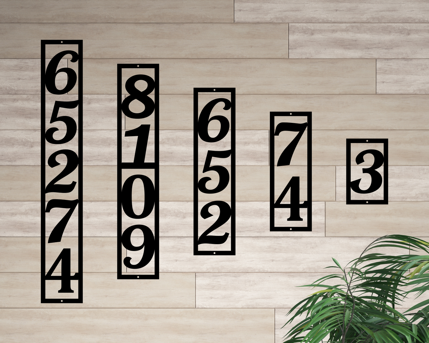 Personalized Vertical 3.5 inch Address Metal Sign, Custom Metal House Numbers