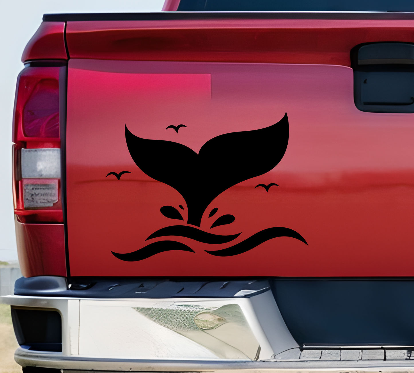 Whale Tail Vinyl Decal Sticker | Splashing Whale Tail Decal