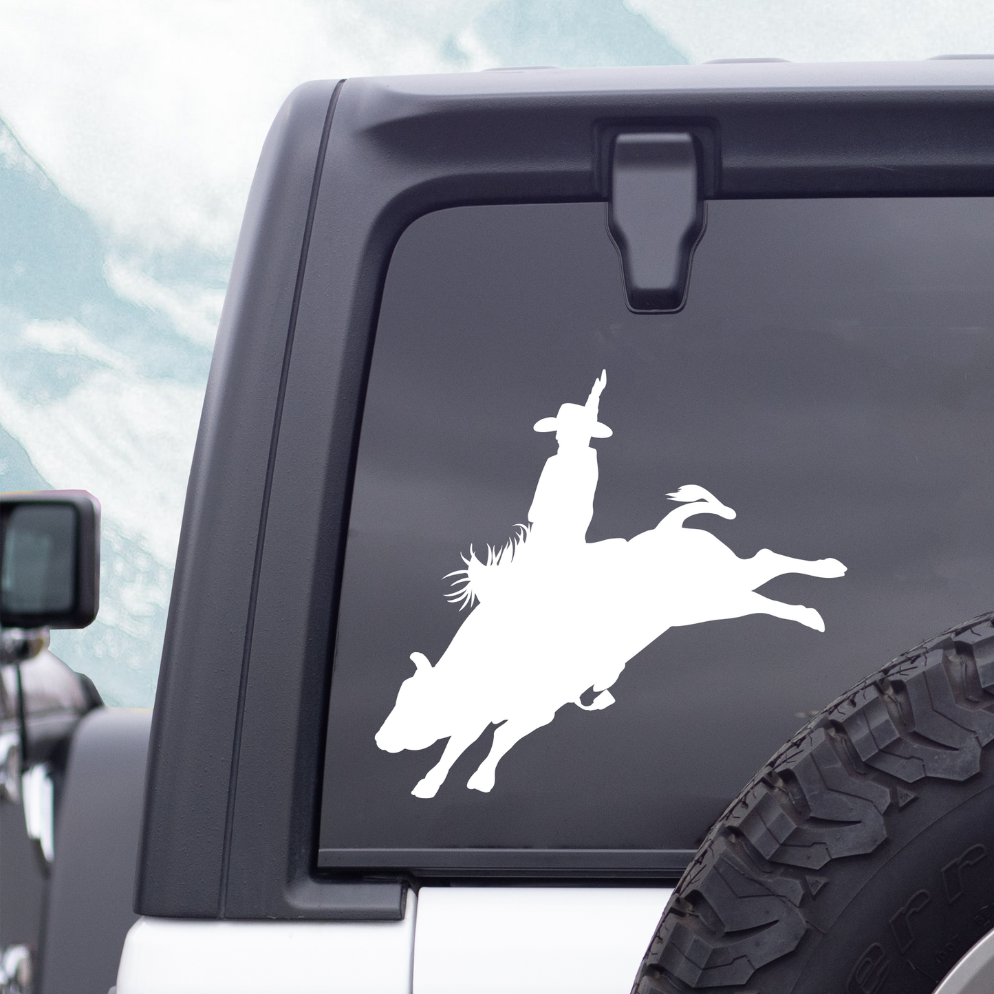 Bull Riding Vinyl Decal Sticker, Rodeo Decal, Cowboy Decal
