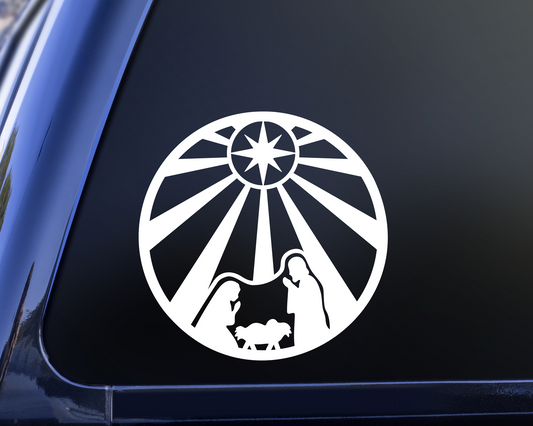 Nativity Scene Vinyl Decal