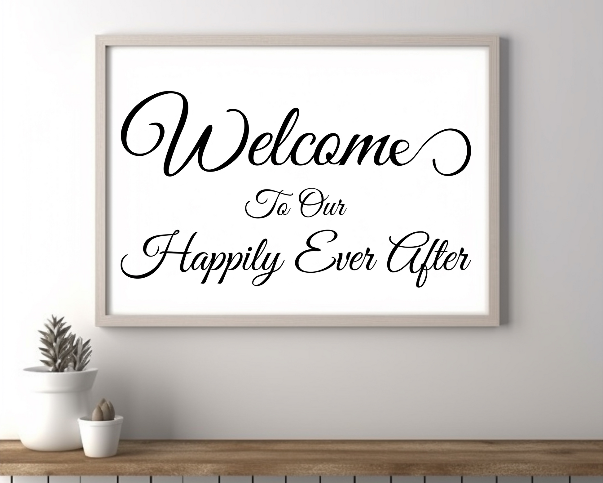 Welcome happily ever after wedding decal