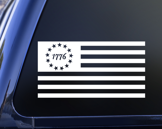 1776 Flag Vinyl Decal, Independence Decal