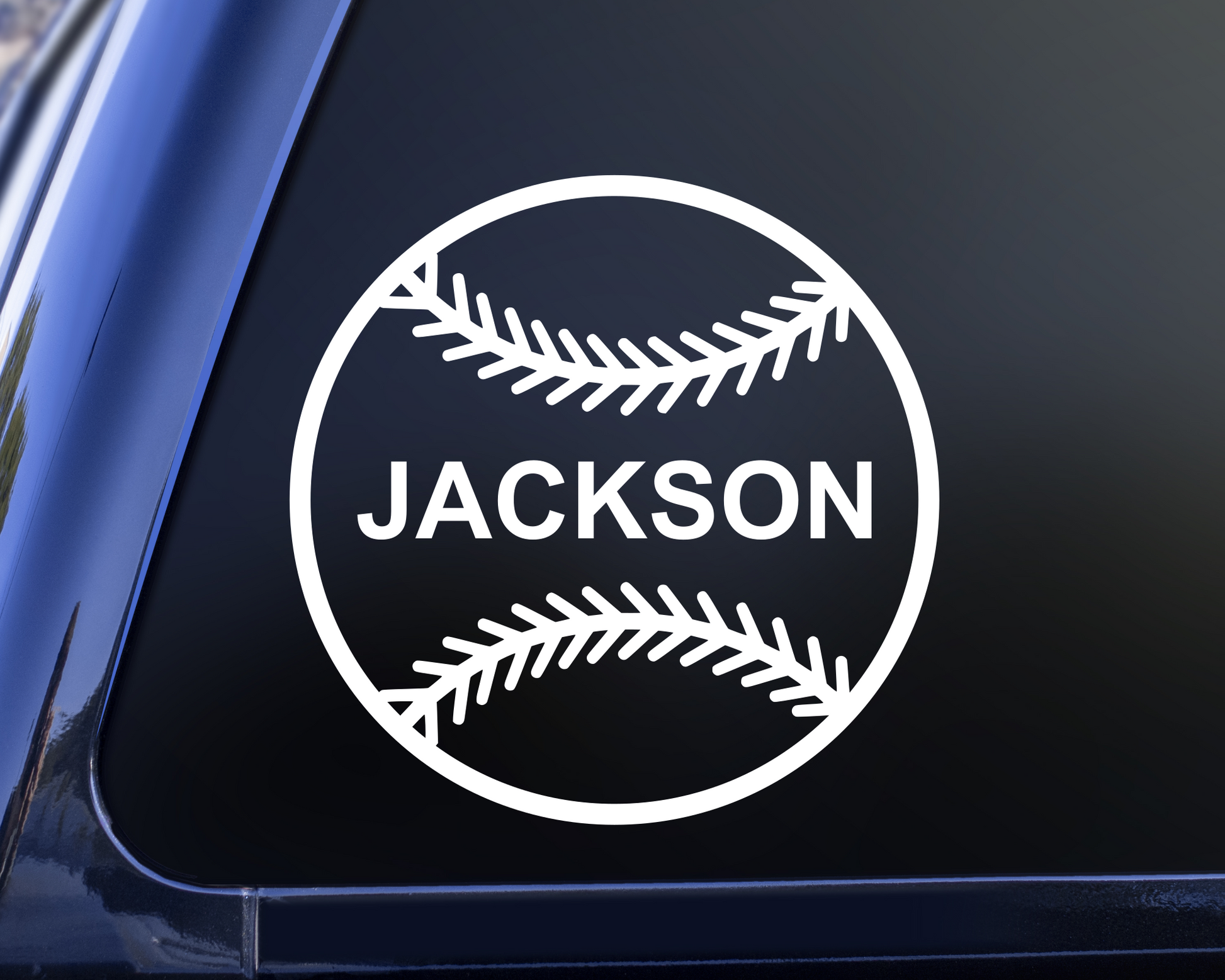 Personalized baseball decal